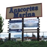 The north entrance to Anacortes Marina.