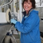 Dana Bower keeps dozens of boats around Anacortes Marina in great looking shape. She took pity on us with our blue-hulled Nordic Tug, and now she's doing the same for Flying Colours.