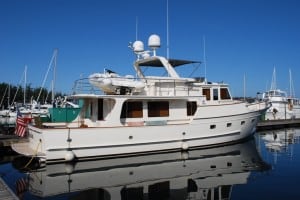 While walking the dogs one evening I toured some of the other docks and came across another Fleming 55 - this one the Alleluia, owned by the couple who also own Arrabellas Landing Marina in Gig Harbor. They must be out checking for ideas to see how others run their marina.