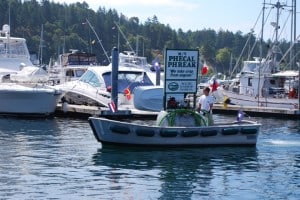 The folks at Roche Harbor have a good sense of humor - as you can tell from the motto of the Phecal Phreak - "We take crap from anyone" proudly displayed. The resort staff is all college kids hired each summer from all over the world.