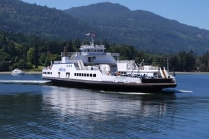 The Gulf Islands ferry to Fulford Sound on Saltspring Island.