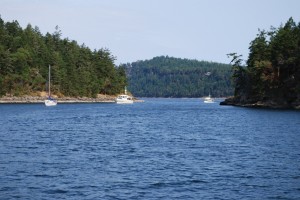 Entering Dodd Narrows from the south.