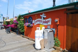 Penny's Palapa, where you can get a refreshing margarita and a light Mexican lunch right on the dock at Nanaimo Port Authority Marina.