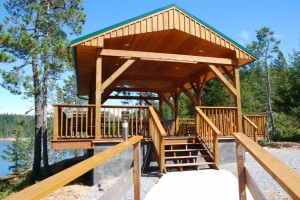 The new "Green Box" gazebo at Cortes Bay - just built in 2007.