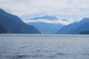 Looking up Teakerne Arm, a popular anchorage area for people who want to get into a more remote area from Desolation Sound.