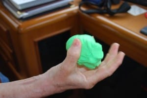 Kap’s Play-Doh-like exercise for wrist strengthening.