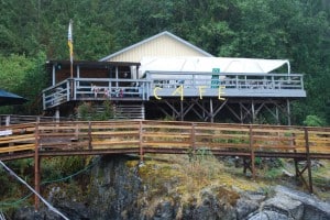 The café up the boardwalk from the Refuge Cove Store.  Unfortunately, it was closed because the woman who runs it was over in Campbell River at a medical appointment.  The last time we were here we really enjoyed the hamburgers.